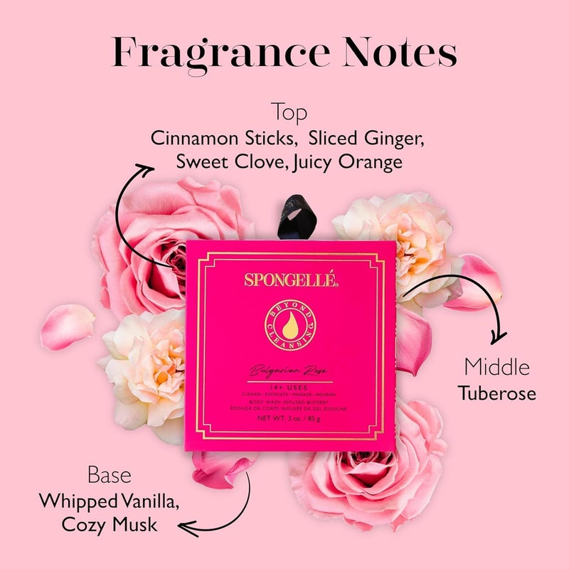 SPONGELLÉ Spongelle Wild Flower Buffer Body Scrubber Bundle with Box | Bath & Shower Loofah for Women | Exfoliator with Body Wash Infused | 14+ uses (Bulgarian Rose, French Lavender, Freesia Pear) - Image 5